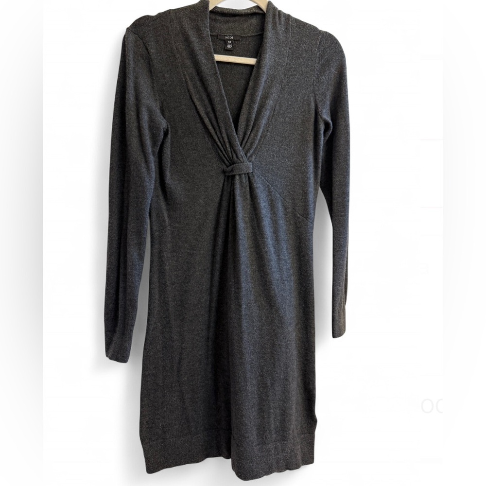 Jacob Charcoal Grey Wool Blend Sweater Dress Size Small